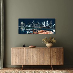 Egy éjszakai város képe (120x50 cm)