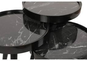 KÉSZLET 3x Kisasztal CALL fekete