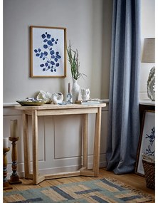 Natúr színű kaucsukfa konzolasztal 35x100 cm Serrone – Bloomingville