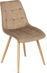 Szék bézs színben, bársony kárpittal RODRI