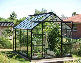 üvegház VITAVIA URANUS 9900 tiszta üveg 3 mm fekete színű LG3562