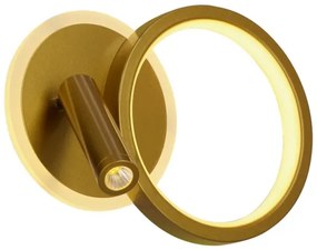 LED fali spotlámpa MONET LED/15W/230V arany