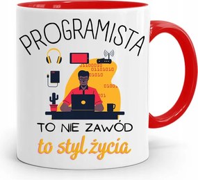Piros Bögre Informatika Programozó Ajándék fényképes nyomtatással
