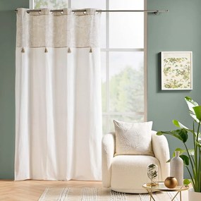 Fehér-bézs pamutkeverék függöny 140x240 cm Altea – douceur d'intérieur