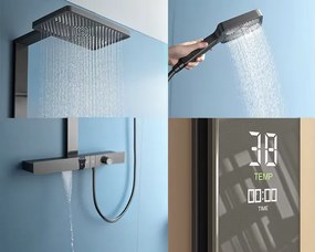 Termosztátos zuhanyrendszer BSE1719 LED-kijelzővel, több színben — Fehér-B
