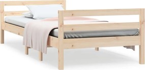 vidaXL tömör fenyő ágykeret matrac nélkül 80 x 200 cm