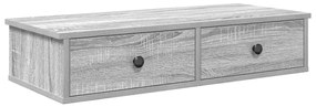 Falipolc fiókokkal szürke sonoma 80x31x17 cm műszaki fa
