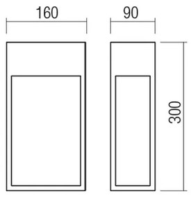Redo 90604 - LED kültéri fali lámpatest STAND LED/20W/230V IP65 barna
