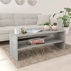 Betonszürke szerelt fa dohányzóasztal 100 x 40 x 40 cm