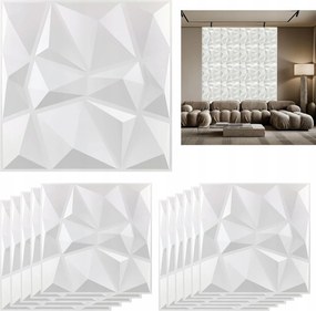 12DB Fehér Falpanel Mennyezeti Kazetták 3D Dekoratív 30X30CM