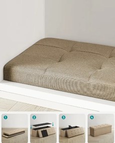 Taburette tárolóhellyel OTTOMAN 110x38 cm, világosbarna