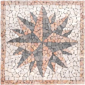 Márvány mozaik Rosone Windrose motívum 90 x 90 cm