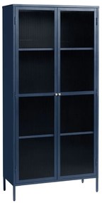 Sötétkék fém tálalószekrény 90x190 cm Bronco – Unique Furniture