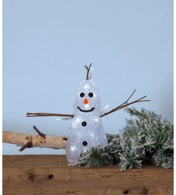 Fehér karácsonyi fénydekoráció Crystal Snowman – Star Trading