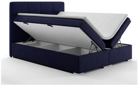 Franciaágy Boxspring 140 cm Loty (sötétkék) (tárolóhellyel). Akció -17%. 1020305