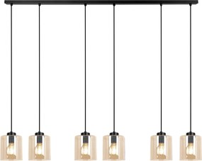 KAJA K-5572 SORO Fekete Színű Függeszték 6xE27 15W IP20