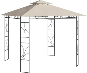 vidaXL krémszínű pavilon 3 x 3 x 2,7 m 160 g/m²