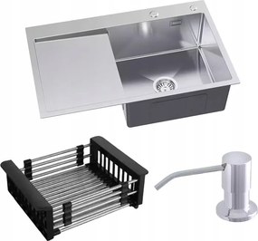 Irma mosogató acél inox 78x49 cm Szett adagoló csepegtető