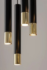 SIGMA LIGHTING 33396 SOPEL Többágú Függesztett Lámpa Fekete, Arany GU11 IP20