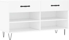 vidaXL fehér szerelt fa cipőpolc 102x35x55 cm