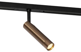 Modern, sötét bronz spotlámpa 1 fázisú sínrendszerhez - Slimline Uzzy