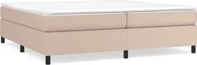 vidaXL cappuccino színű műbőr rugós ágykeret 200x200 cm