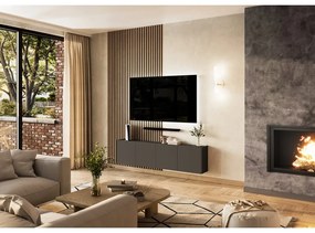 Antracitszürke TV-állvány 183x45 cm Piana – Germania