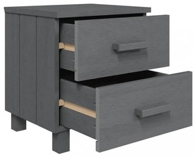HAMAR 2 db sötétszürke tömör fa éjjeliszekrény 40x35x44,5 cm