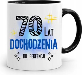 Bögre Fekete Tökéletes Születésnapi Ajándék 70 70-as nyomott mintával