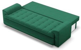 Tokio kanapéágy, bársony, zöld