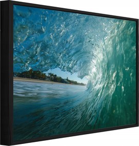 Vászonkép Fekete Keretben Hullámok Tenger Óceán Nappali Hálószoba 60x40