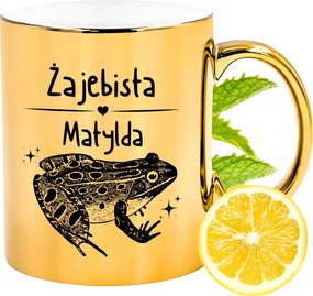 Prémium Arany Csillogó Bögre Matildának Ajándék Nyomtatott Fotóval