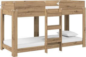 vidaXL Szükidő ágy Artisan tölgy 75 x 190 cm Faanyag