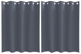 Függönyök függönyökkel 2 pcs Antracit 140x140cm Poliészter