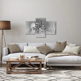 Kép - Fekete-fehér buborékok (90x60 cm)