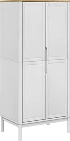 vidaXL FLORO fehér tömör fenyőfa szekrény 77 x 53 x 171 cm