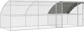 vidaXL Csirkeketrec 3 pcs Ezüst 600 x 200 x 200 cm Acél és PE