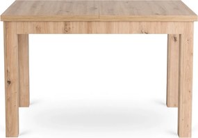 szett étkezőasztal SKUBI 120-160 cm artisan tölgy és 4 szék RODRI bézs