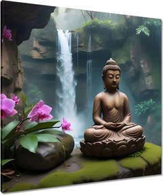 Vászonkép 80x80 Meditáló Buddha