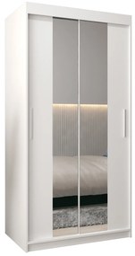 Ruhásszekrény 100 cm Toki 1 (matt fekete + matt fehér). 1064873