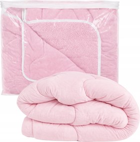 Polár Paplan 180x200cm Rózsaszín Meleg Puha Tömör Kivitel