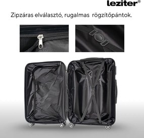 TraveLux Max közepes bőrönd keményfedeles 68x45x25 cm fekete