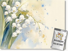 Fotótapéta Flizelina Akvarell Természet Virágok Gyöngyvirágok Tavasz 200x140 ragasztó