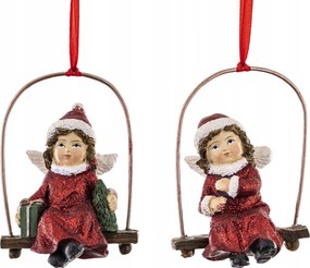 Karácsonyi angyalka medál karácsonyfa dekoráció