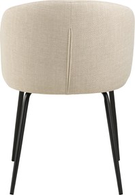 MAZZONI EXPORT CLARA Bézs (Basel 24 szövet)/fekete lábak - MODERN KÁRPITOZOTT KAGYLÓSZÉK LOFT STÍLUSÚ NAPPALIBA/ÉTKEZŐBE/IRODÁBA