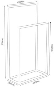 Törölközőtartó 85x45 cm fehér
