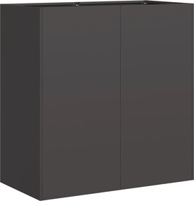 vidaXL fekete hidegen hengerelt acél növénytartó 80x40x80 cm