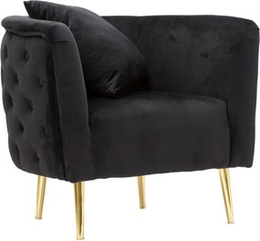 Fekete bársony fotel Bucarest – Mauro Ferretti