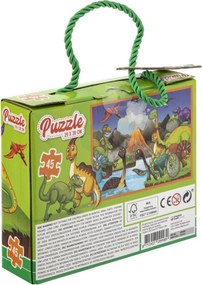Dinoszaurusz Vulcano puzzle 45 db-os