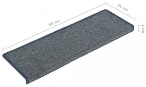 15 db lila-kék lépcsőszőnyeg 65x21x4 cm